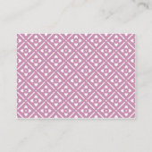 Registratie Kaart met Lotus Square Pattern (Achterkant)