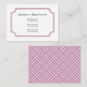 Registratie Kaart met Lotus Square Pattern (Voorkant / Achterkant)