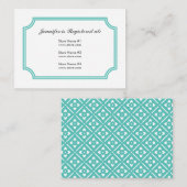 Registratie Kaart met Lotus Square Pattern (Voorkant / Achterkant)
