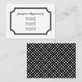 Registratie Kaart met Lotus Square Pattern (Voorkant / Achterkant)