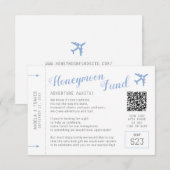 Registratie van Honeymoon Fund Wishing Well Reques Informatiekaartje (Voorkant / Achterkant)