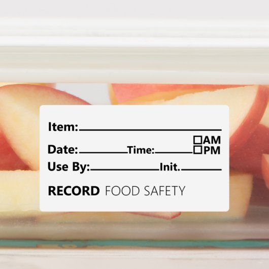Registratie van houdbaarheidsdata voor voedselveil labels (Aangebracht)