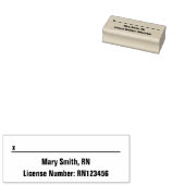 Registratie Verpleegkundige Naam Licentienr. Handt Rubberstempel (Gestempeld)