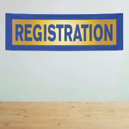 Registratie voor Event Blue en Gold Spandoek