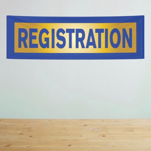 Registratie voor Event Blue en Gold Spandoek
