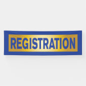 Registratie voor Event Blue en Gold Spandoek (Horizontaal)