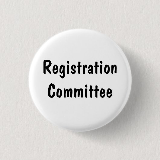 Registratiecommissie Ronde Button 3,2 Cm (Voorkant)