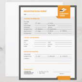 Registratieformulier Sjabloon (Voorkant / Achterkant)