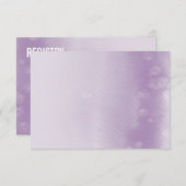 REGISTRATIEKAART :: ombre watercolor paars Informatiekaartje (Voorkant / Achterkant)