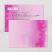 REGISTRATIEKAART :: ombre waterverf fuchsia roze Informatiekaartje (Voorkant / Achterkant)