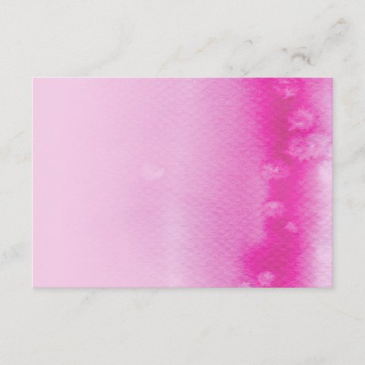 REGISTRATIEKAART :: ombre waterverf fuchsia roze Informatiekaartje (Voorkant)
