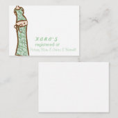 registratiekaart van het baby shower informatiekaartje (Voorkant / Achterkant)