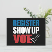 Registreer Kom Op Stem Verkiezing 2024 Kaart (Staand voorkant)