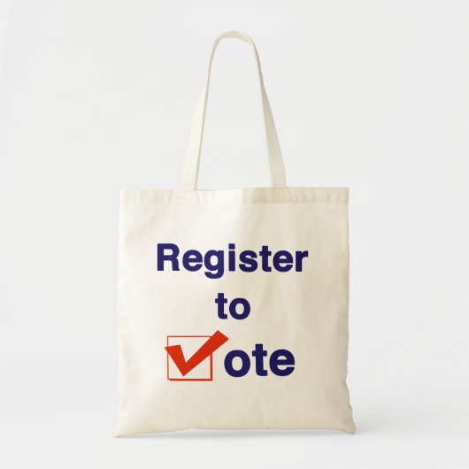 Registreer Om Te Stemmen 2026 Tote Bag (Voorkant)