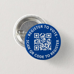 Registreer om te stemmen aangepaste scanbare QR-co Ronde Button 3,2 Cm