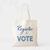 Registreer om te stemmen – chique blauw waterverf  tote bag (Voorkant)
