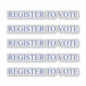 Registreer om te stemmen elegante serif typografie sticker (Voorkant)