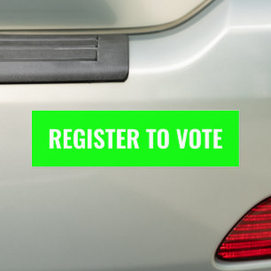 Registreer om te stemmen minimalistische moderne n bumpersticker