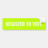 Registreer om te stemmen moderne neon chartreuse g bumpersticker (Voorkant)