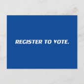 Registreer om te stemmen moderne typografie wit en briefkaart (Voorkant)