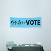 Registreer om te stemmen-moderne zwarte typografie spandoek (Beurs)