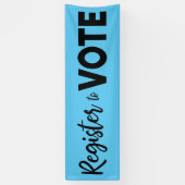 Registreer om te stemmen-moderne zwarte typografie spandoek (Verticaal)