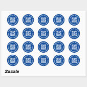 Registreer om te stemmen op maat scannable QR Code Ronde Sticker (Vel)
