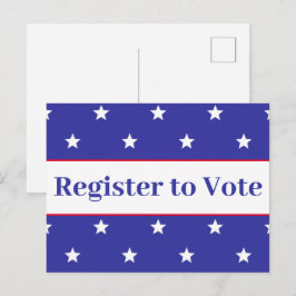 Registreer om te stemmen Rood Wit en Blauw Briefkaart