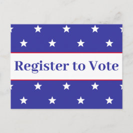Registreer om te stemmen Rood Wit en Blauw Briefkaart