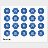 Registreer om te stemmen scannable QR Code custom Ronde Sticker (Vel)