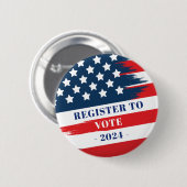 Registreer om te stemmen US Flag Button (Voorkant /achterkant)