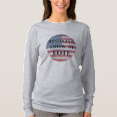 Registreer show omhoog stem, register en stem t-shirt (Voorkant)