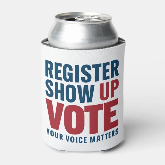 Registreren Show omhoog Stemmen Uw stem is belangr Blikjeskoeler (Blikje Voorkant)