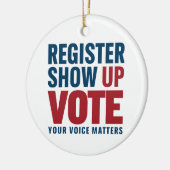 Registreren Show omhoog Stemmen Uw stem is belangr Keramisch Ornament (Links)
