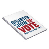 Registreren Show omhoog Stemmen Uw stem is belangr Notitieboek (Rechterzijde)