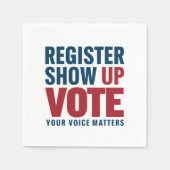 Registreren Show omhoog Stemmen Uw stem is belangr Servet (Voorkant)