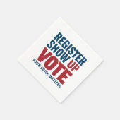 Registreren Show omhoog Stemmen Uw stem is belangr Servet (Hoek)