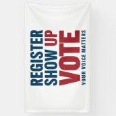 Registreren Show omhoog Stemmen Uw stem is belangr Spandoek (Verticaal)