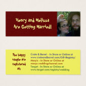 Registry Announcement Cards Mini Visitekaartjes (Voorkant /achterkant)