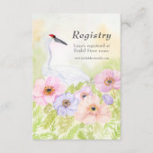 Registry Bridal Shower Whooping Crane Anemones Informatiekaartje (Voorkant)