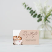 Registry Coffee Vrijgezellenfeest Informatiekaartje (Staand voorkant)