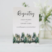 Registry Enclosure Kaart. bos met rustieke Waterve Informatiekaartje (Staand voorkant)