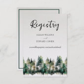 Registry Enclosure Kaart. bos met rustieke Waterve Informatiekaartje (Voorkant / Achterkant)