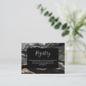 Registry Kaart Formal Classic Zwart Agaat Goud (Staand voorkant)