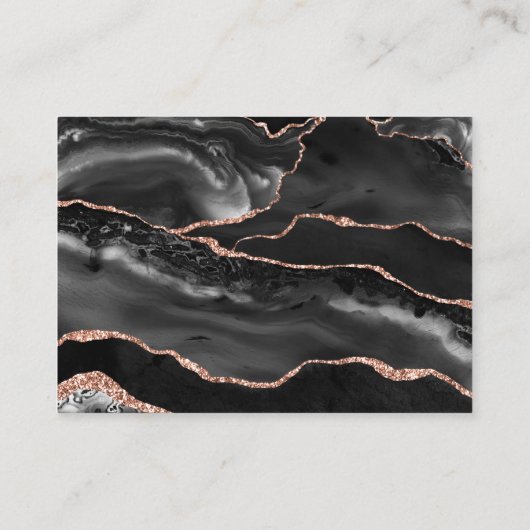 Registry Kaart Formal Classic Zwart Agaat Roos Gou (Achterkant)