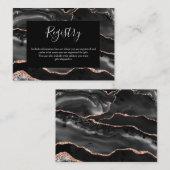 Registry Kaart Formal Classic Zwart Agaat Roos Gou (Voorkant / Achterkant)