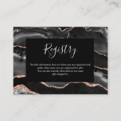 Registry Kaart Formal Classic Zwart Agaat Roos Gou (Voorkant)