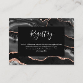 Registry Kaart Formal Classic Zwart Agaat Roos Gou