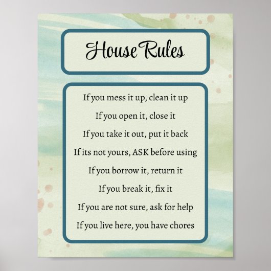 Reglement van het Parlement Poster (Voorkant)