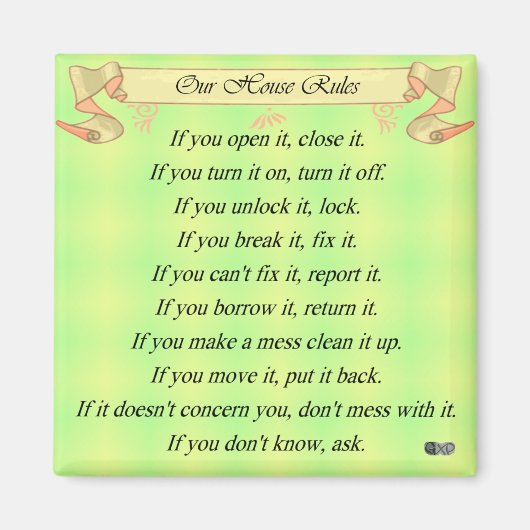 Reglement van ons Parlement Magneet (Voorkant)